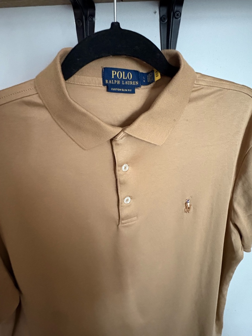 Polo by Ralph Lauren Men's Polo Shirt in Tan
